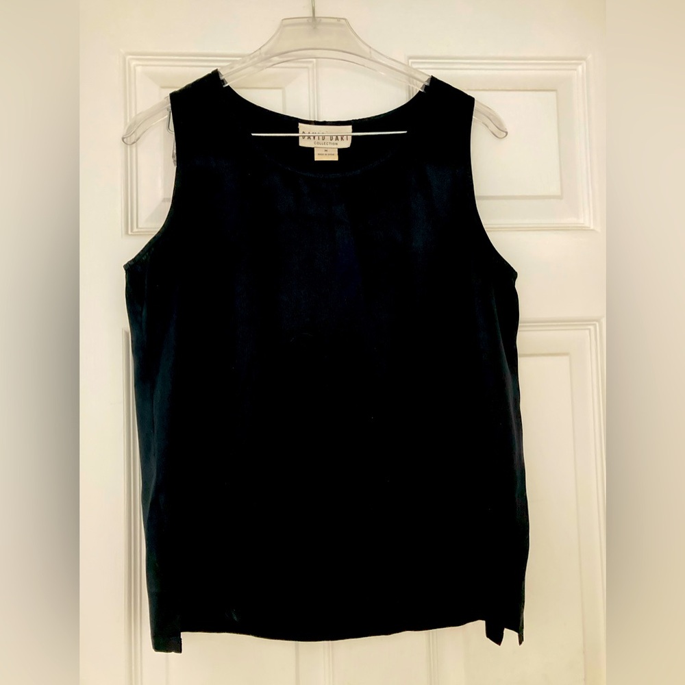 Classic black silk shell.